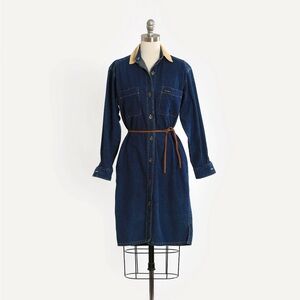 Vintage 90s Calvin Klein Denim Corduroy Dress